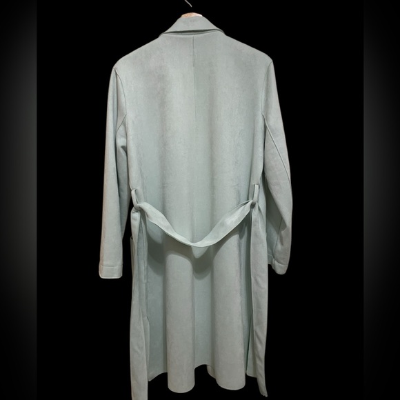 T TAHARI Soft Suede Feel Coat Sz M - Picture 2 of 8